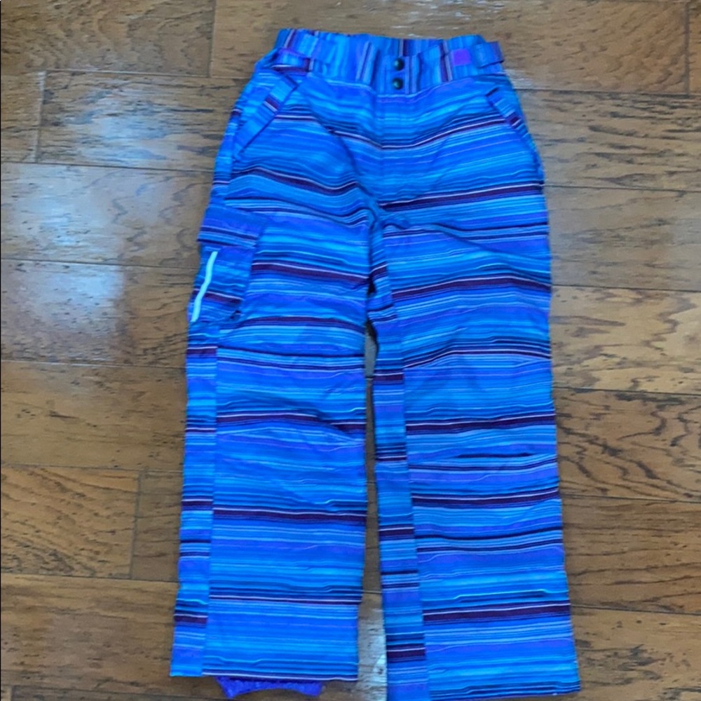 Slalom kids ski pants, multi color, size M, Like new